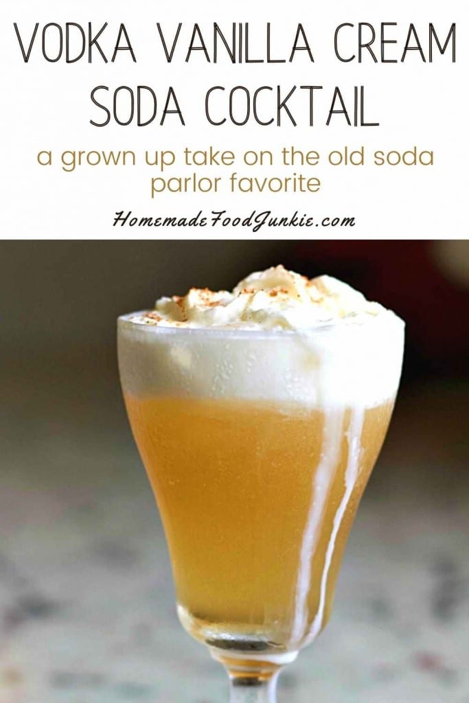 Vodka vanilla cream soda cocktail-pin image