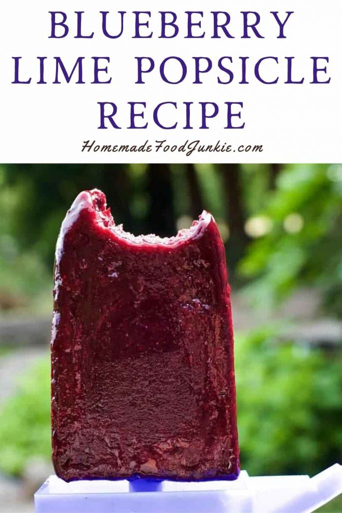Blueberry lime popsicle recipe-pin image