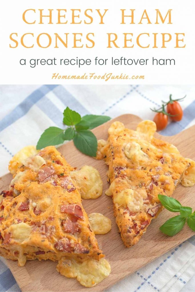 Ham and Cheese Scones Recipe 14 Cheesy ham scones recipe-pin image