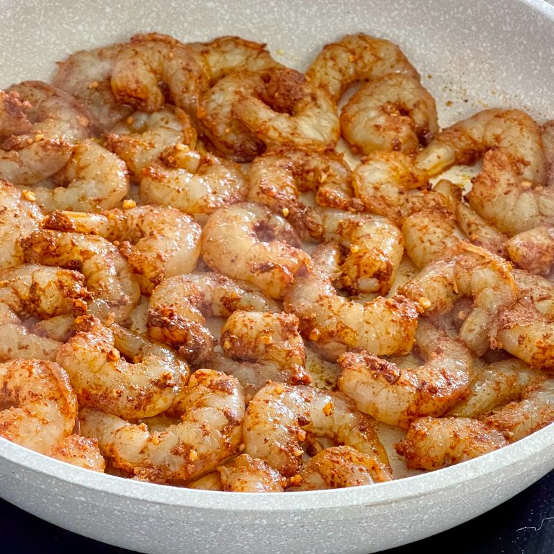 cooking shrimp-shrimp tacos