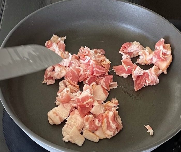 frying bacon-corn dip