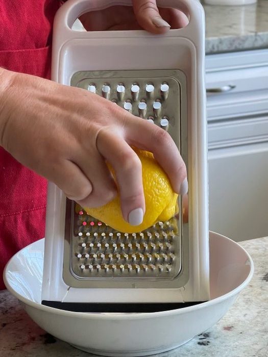 zesting a lemon