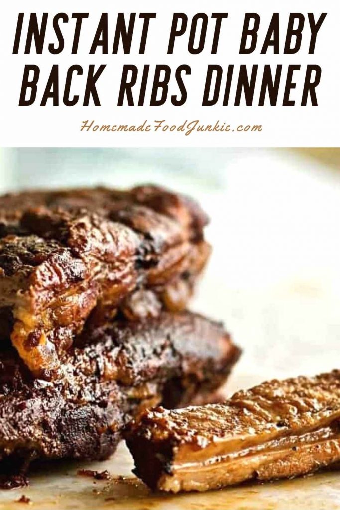 Instant pot baby back ribs dinner-pin image