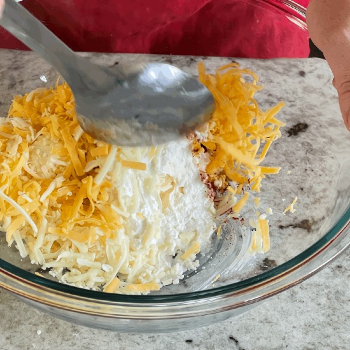 making corn dip