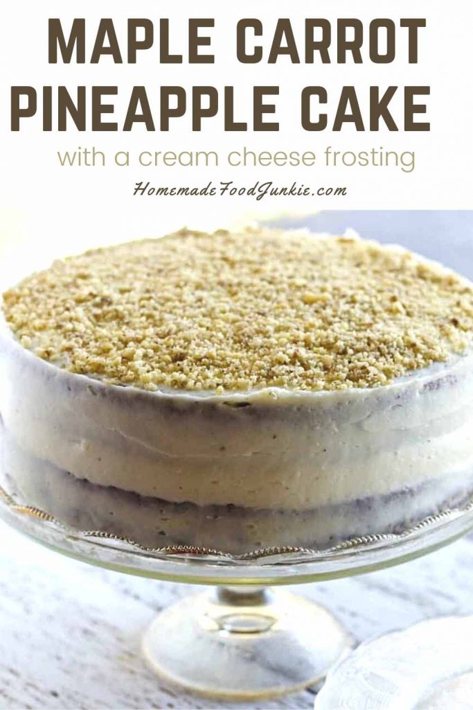 Maple carrot pineapple cake-pin image