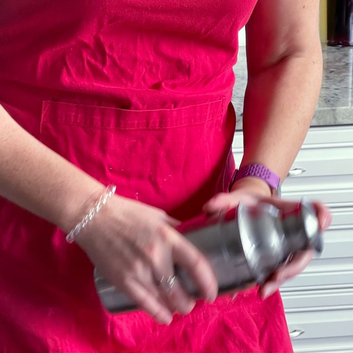 shaking cocktail shaker
