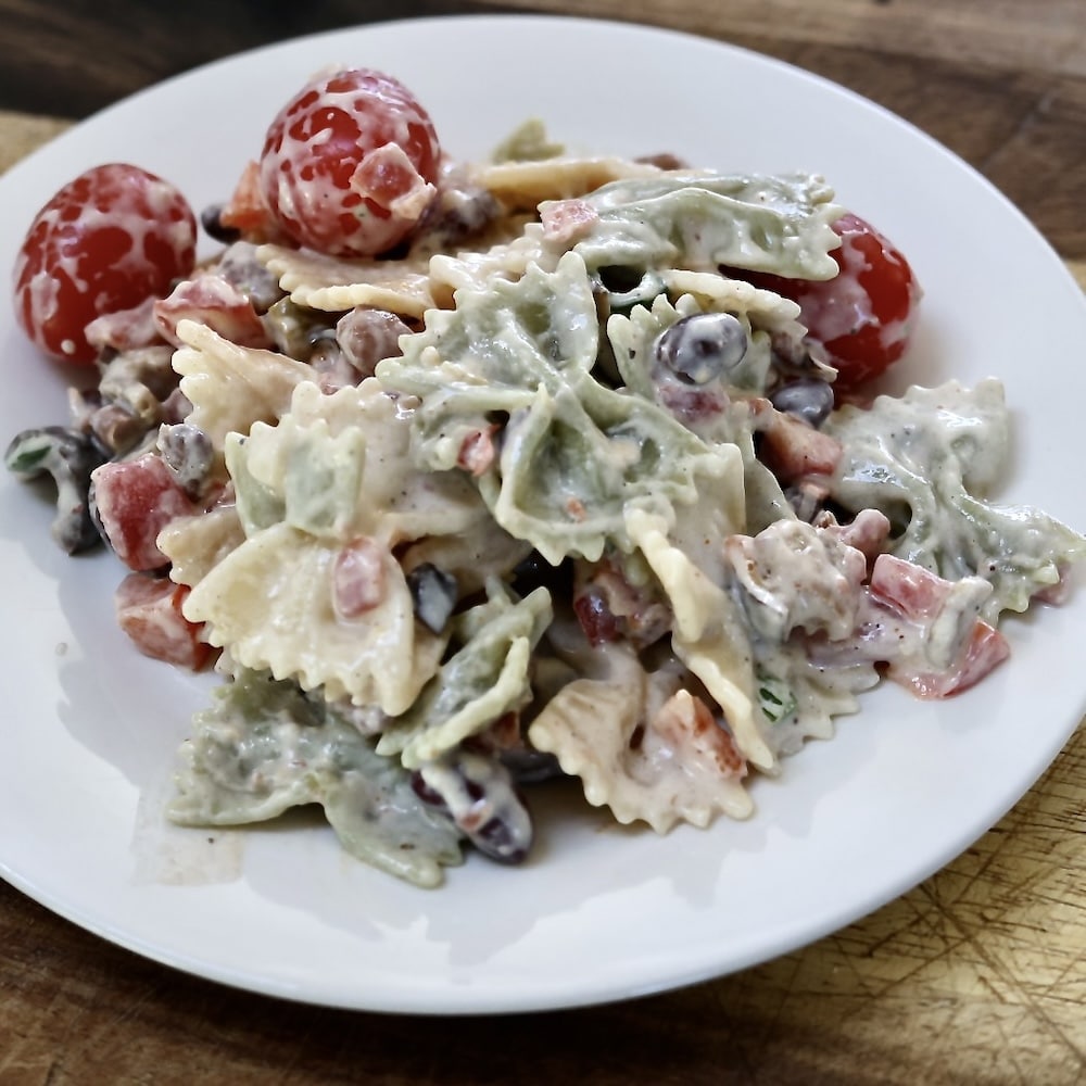 bacon pasta salad with ranch dressing