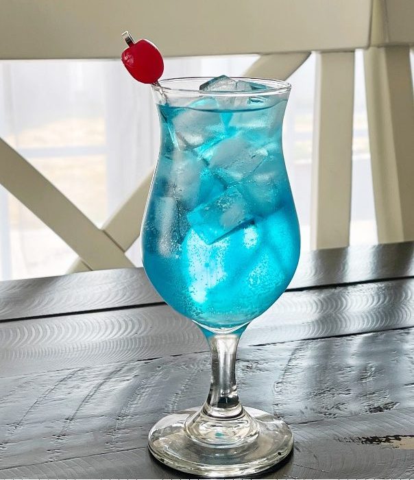 blue motorcycle drink