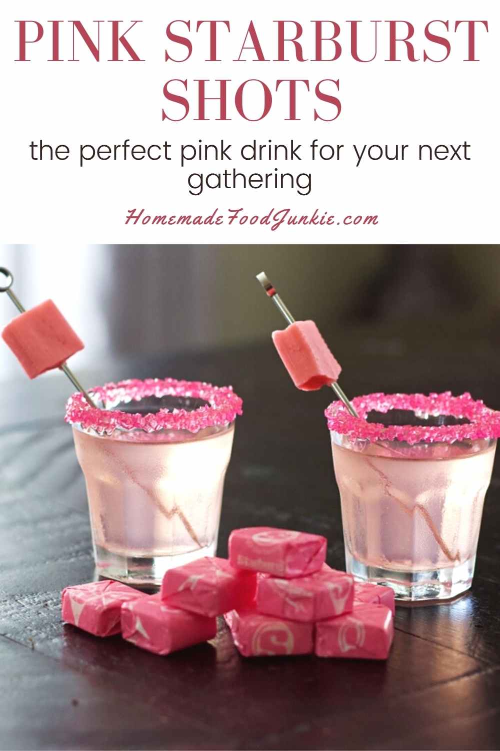 Pink starburst shots-pin image