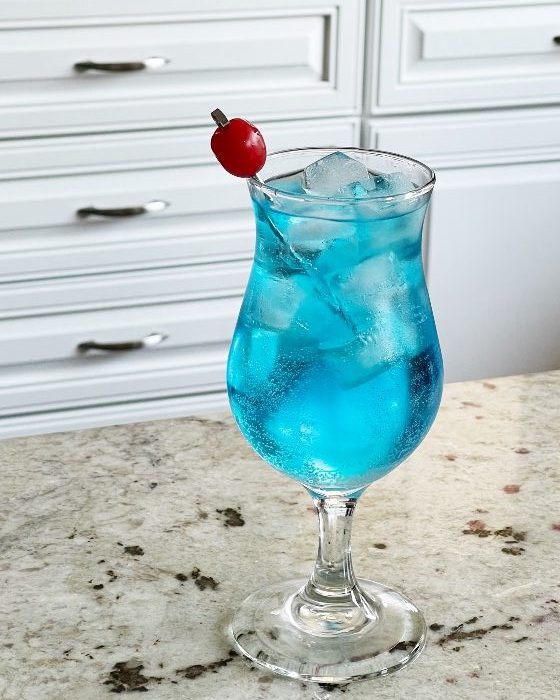 blue motorcycle drink