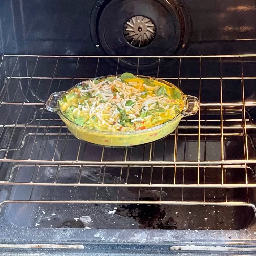 baking crustless spinach quiche