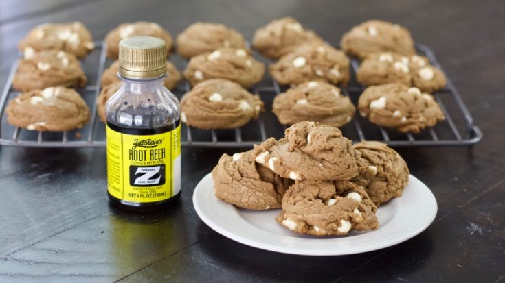 root beer float cookies with rootbeer concentrate
