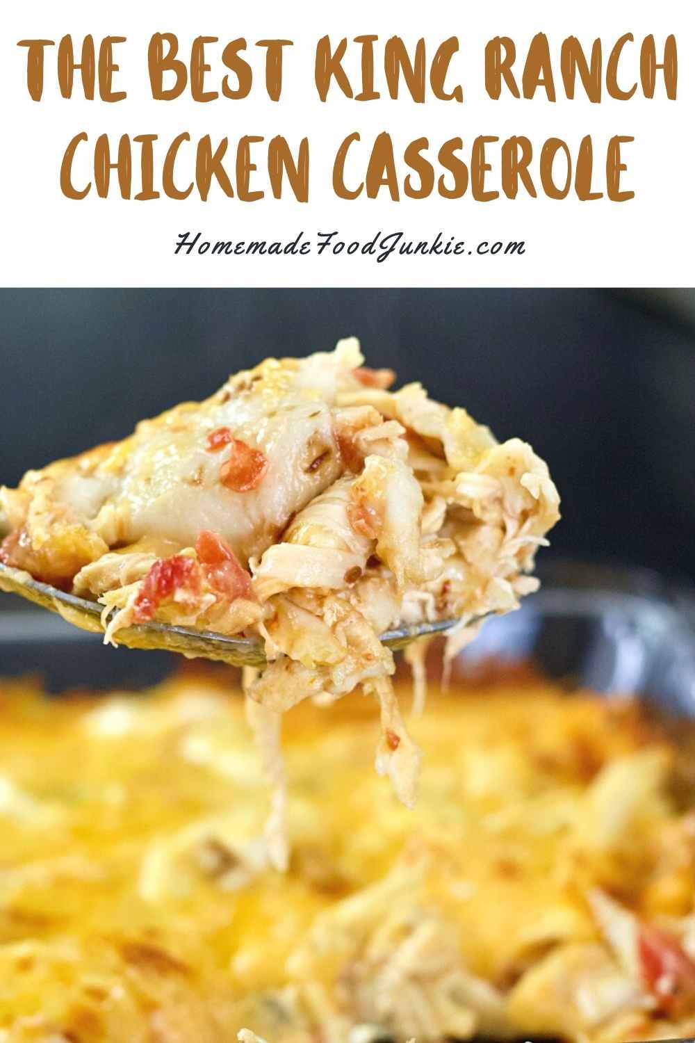 The best king ranch chicken casserole-pin image