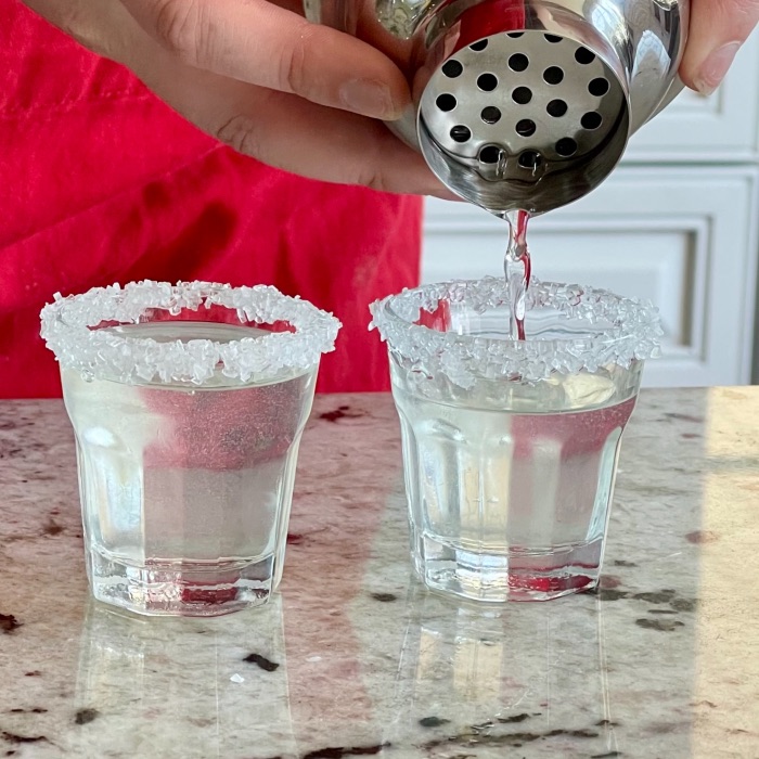 pouring gummy bear shots