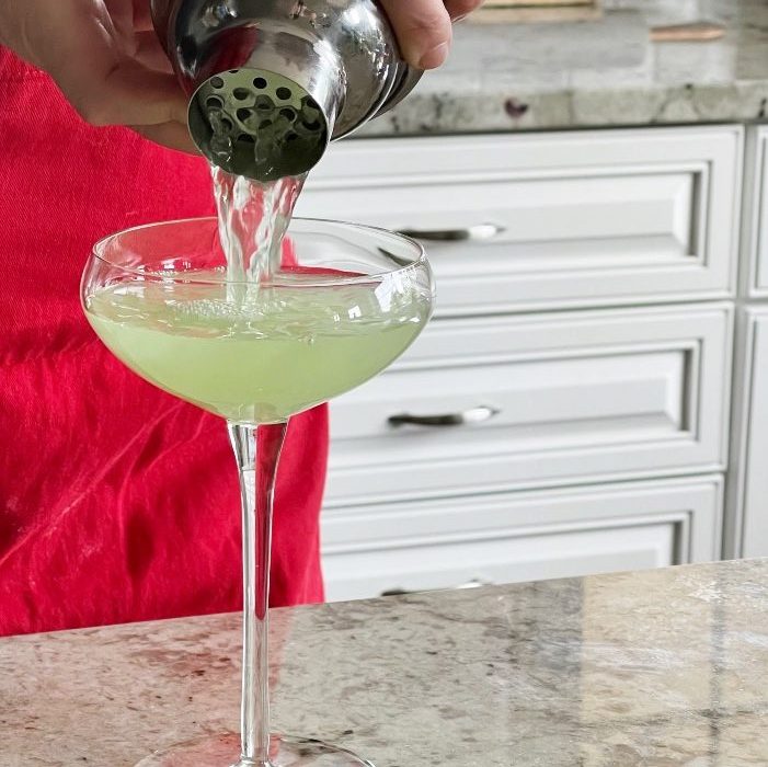 making a Green Apple Jolly Rancher drink
