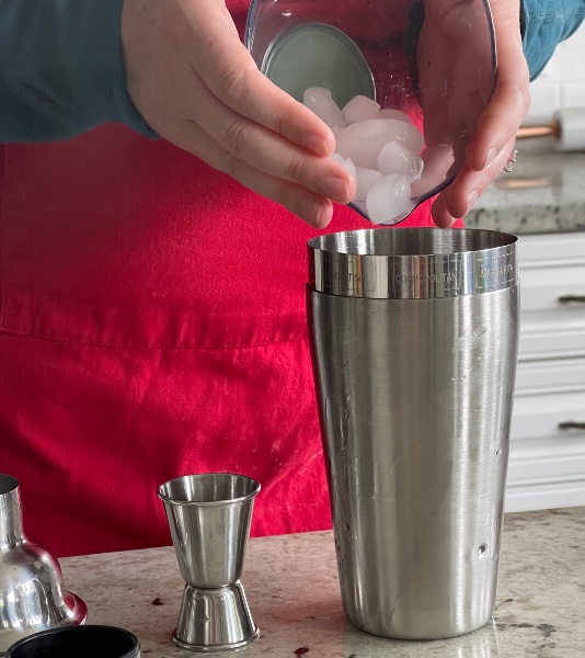 pouring ice