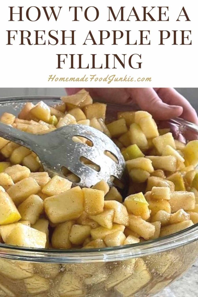 How to make a fresh apple pie filling-pin image