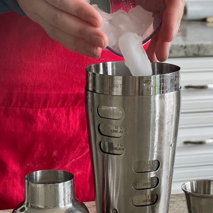 pouring ice