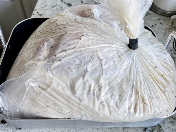 turkey in brine bag with b buttermilk brine