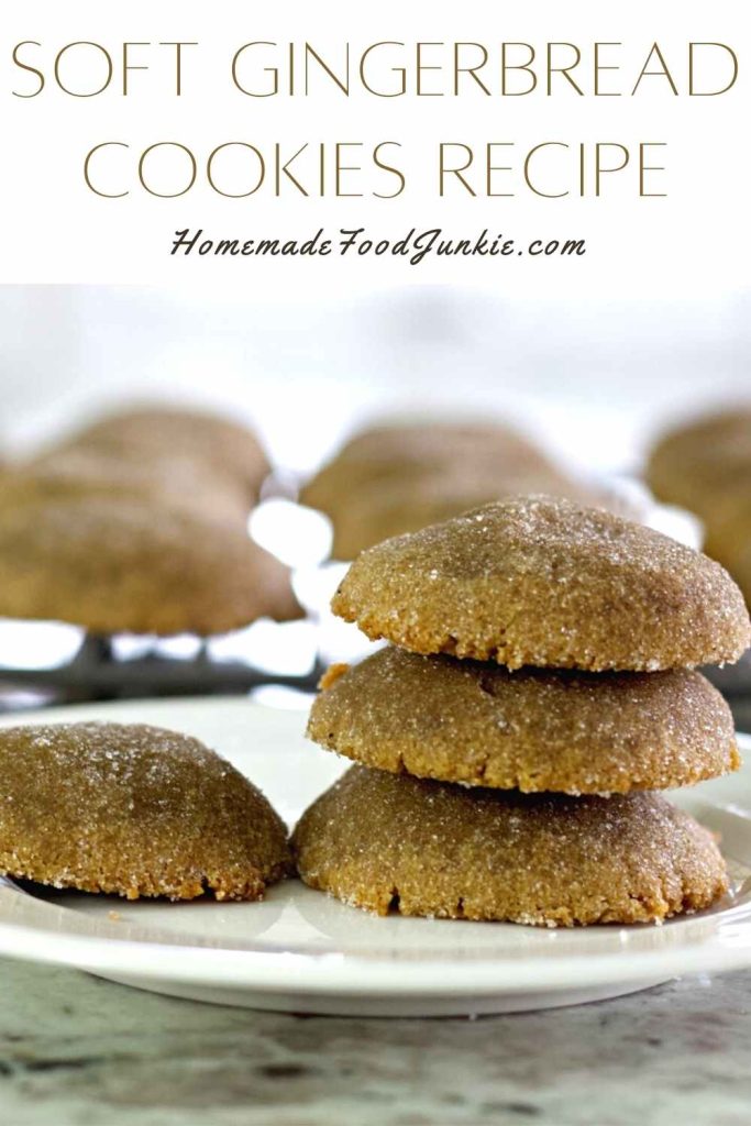 Soft gingerbread cookies recipe-pin image