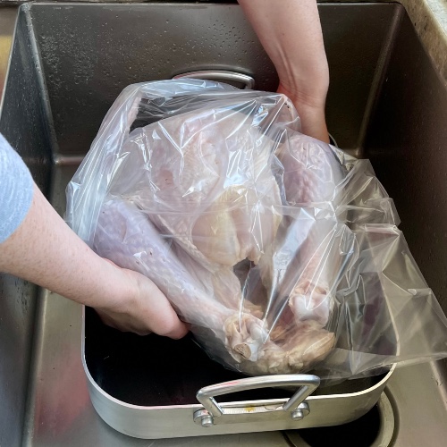 turkey in brining bag