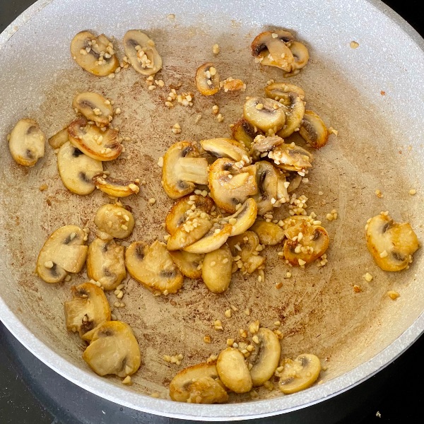 browned mushrooms