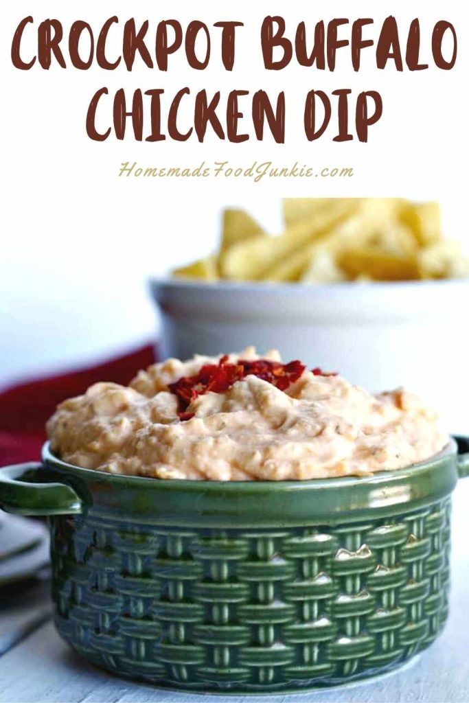 crockpot buffalo chicken dip-pin image