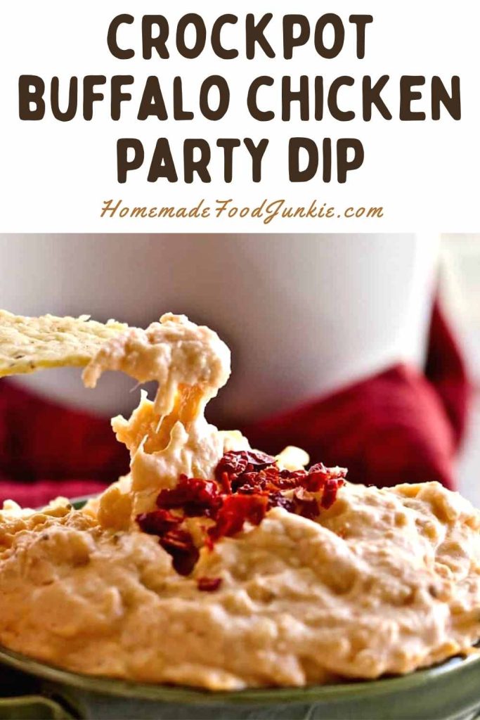 Best Corn Dip Recipe 5 crockpot buffalo chicken party dip-pin image