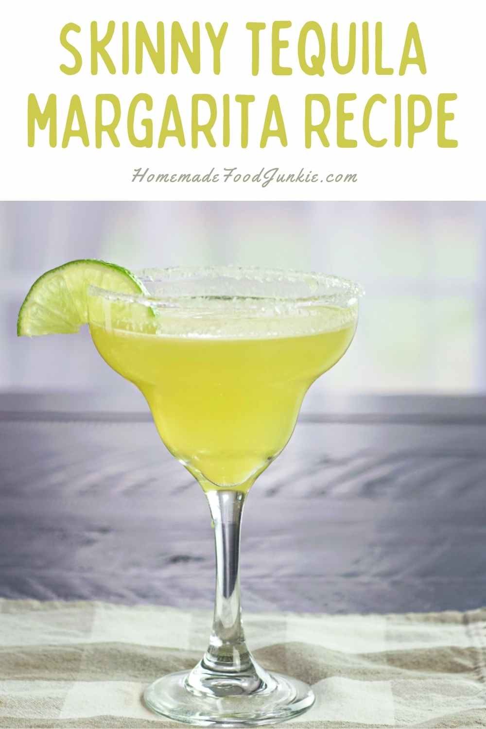 skinny tequila margarita recipe-pin image