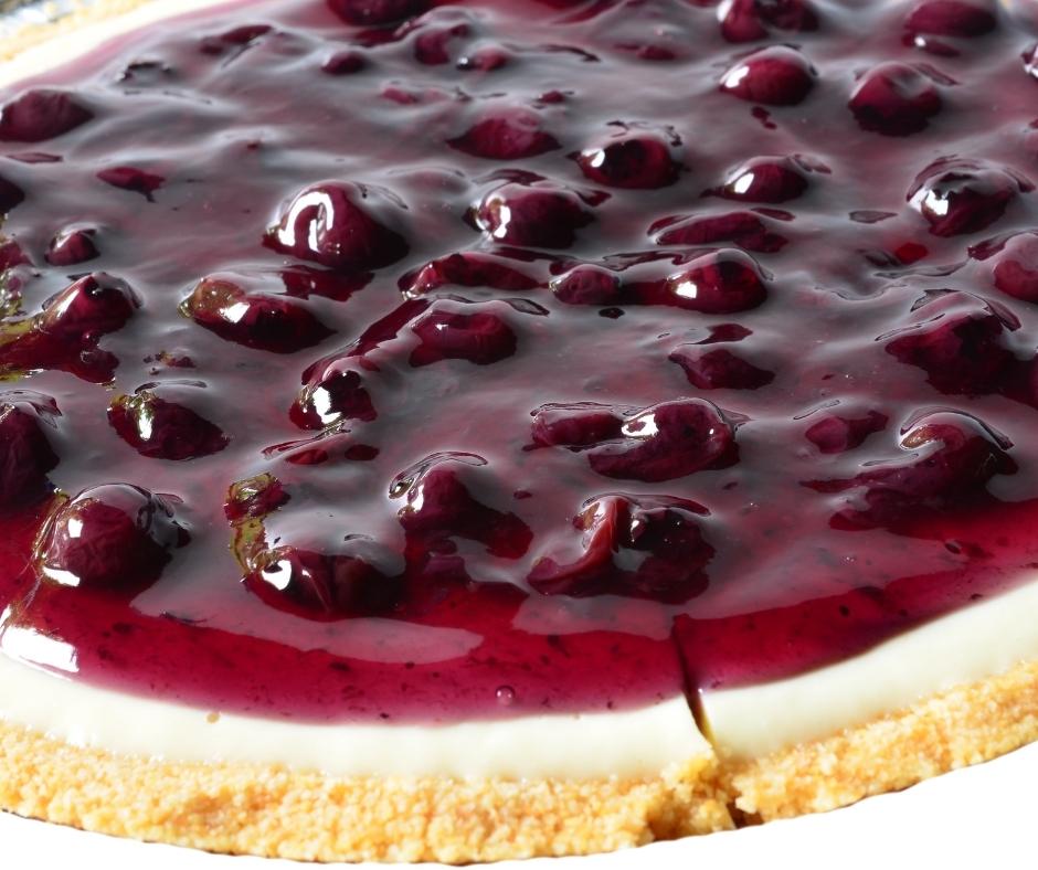 Blueberry Swirl Cheesecake with Blueberry Sauce 3 full blueberry cheesecake