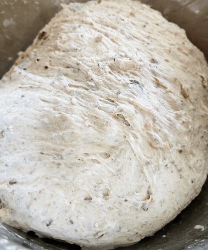 Simple Sourdough MultiGrain Bread 10 multigrain bread dough with seeds
