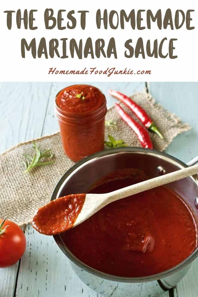 the best homemade marinara sauce-pin image