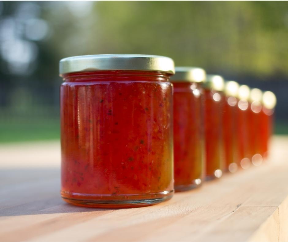 pepper jam lined up