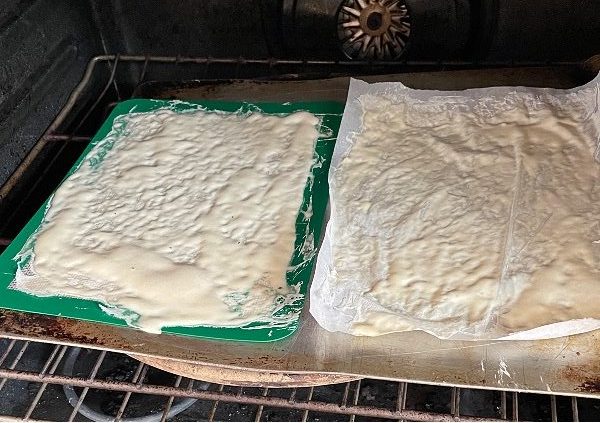 drying sourdough starter in the oven