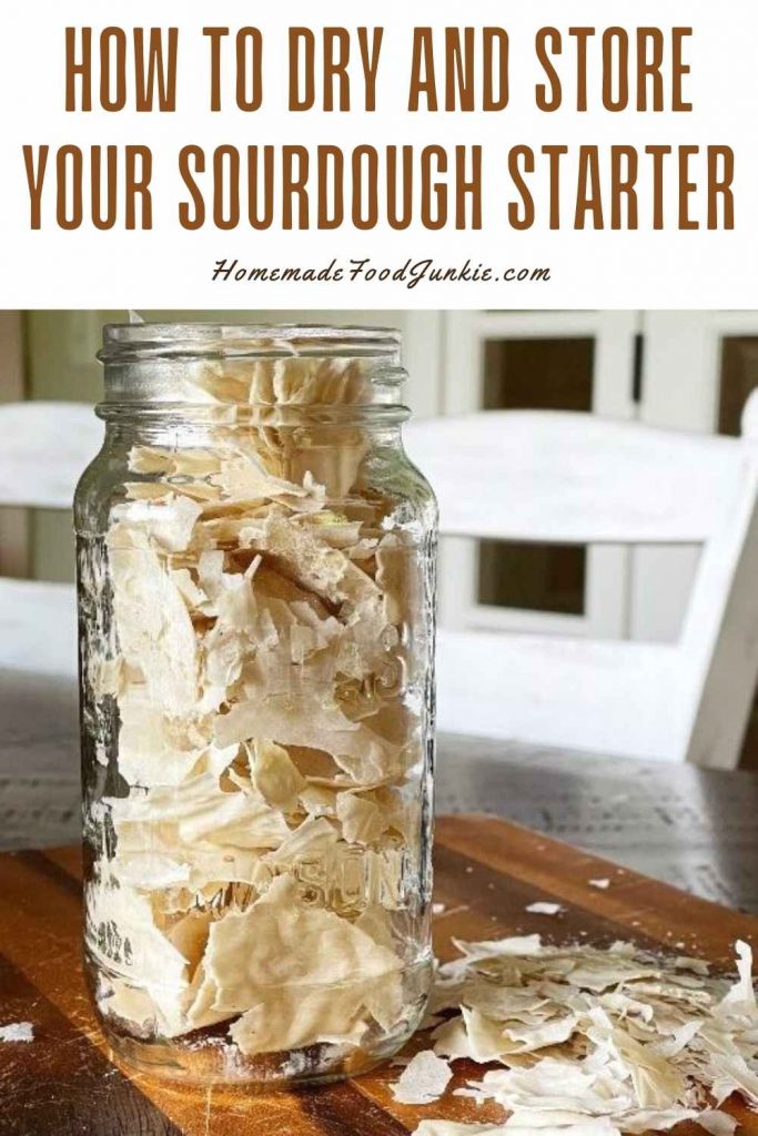 how to dry and store your sourdough starter-pin image