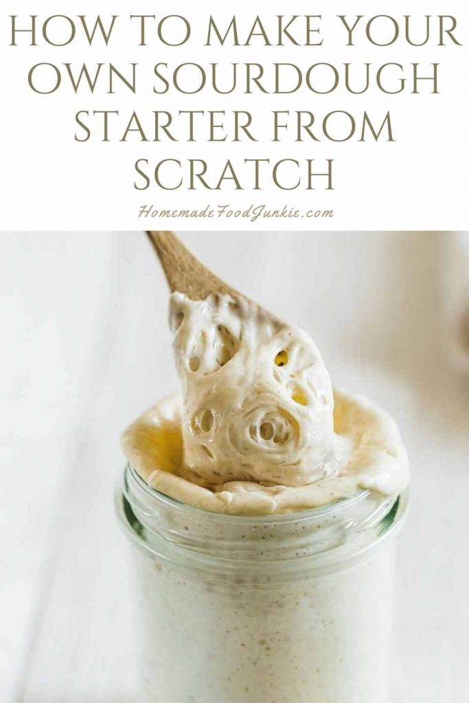 how to make your own sourdough starter from scratch-pin image