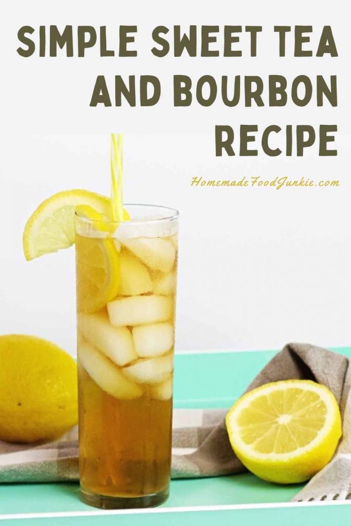 simple sweet tea and bourbon recipe-pin image