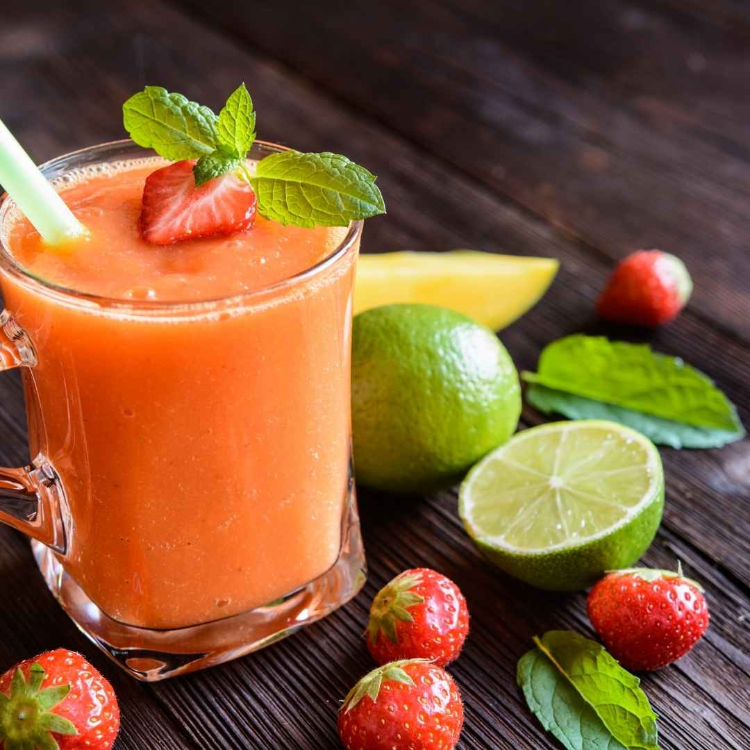 lemon lime strawberry float strawberry lime float