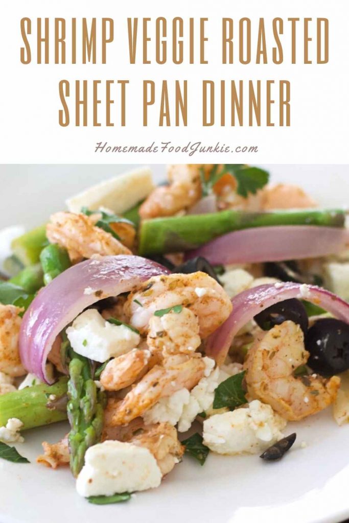Mediterranean Shrimp Sheet Pan Dinner 24 shrimp veggie roasted sheet pan dinner-pin image