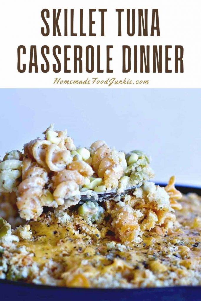 skillet tuna casserole dinner-pin image