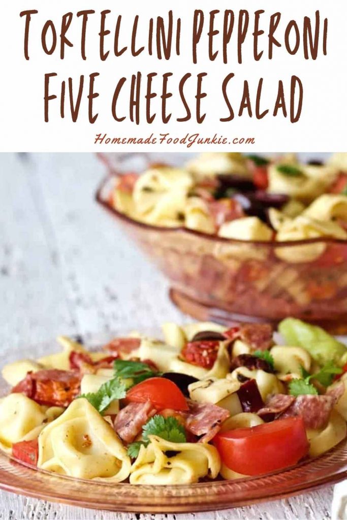 tortellini pepperoni five cheese salad-pin image