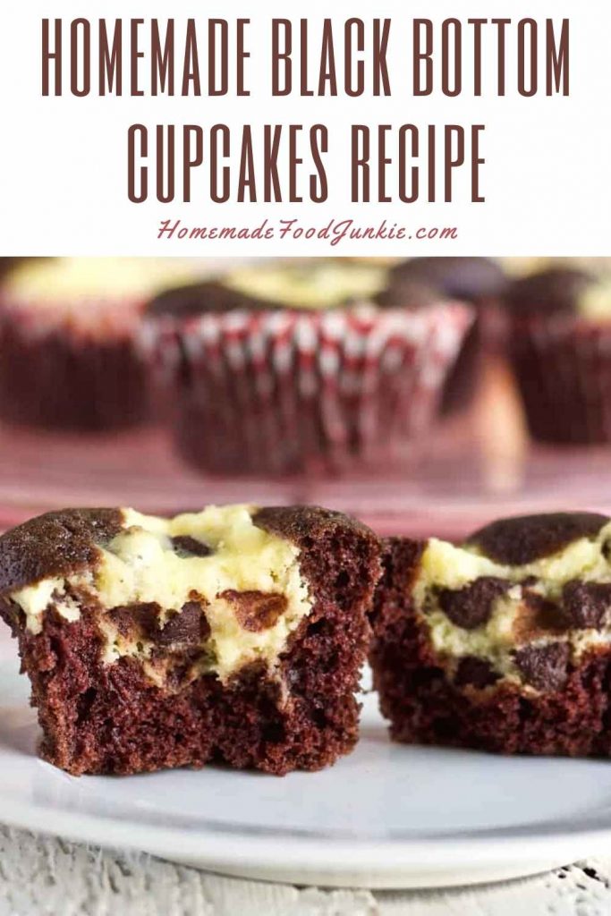 homemade black bottom cupcakes recipe-pin image