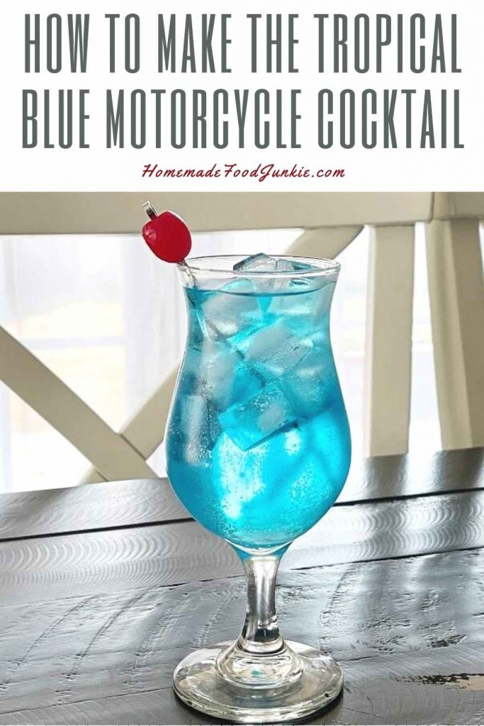 how to make the tropical blue motorcycle cocktail-pin image