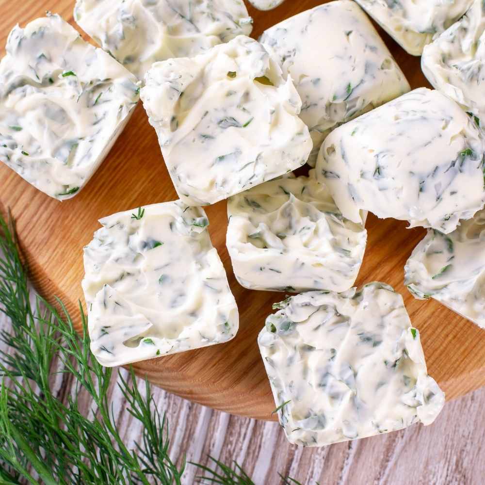 herbs frozen in butter