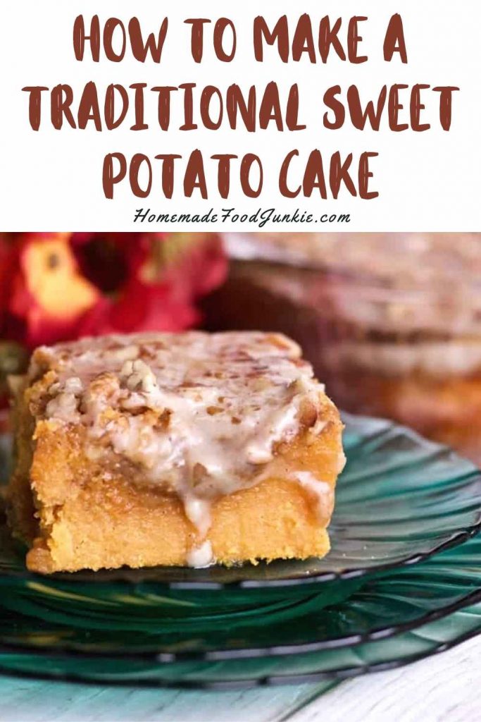 how to make a traditional sweet potato cake-pin image