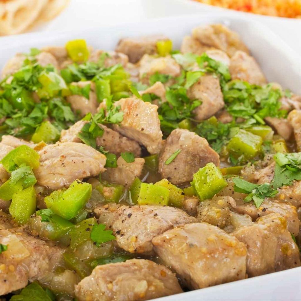 close up of chili verde