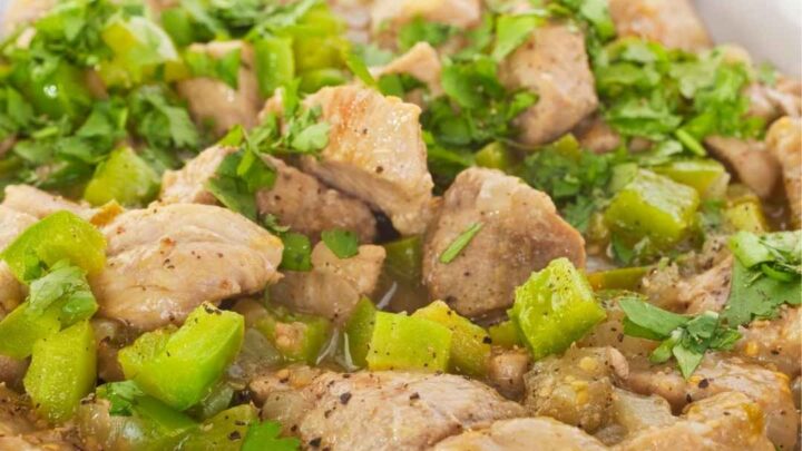 close up of chili verde