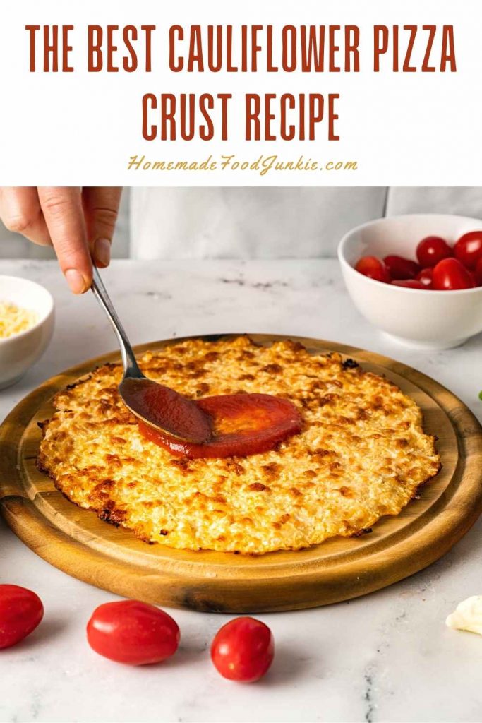 the best cauliflower pizza crust recipe-pin image