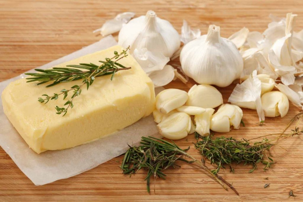 butter with garlic and herbs