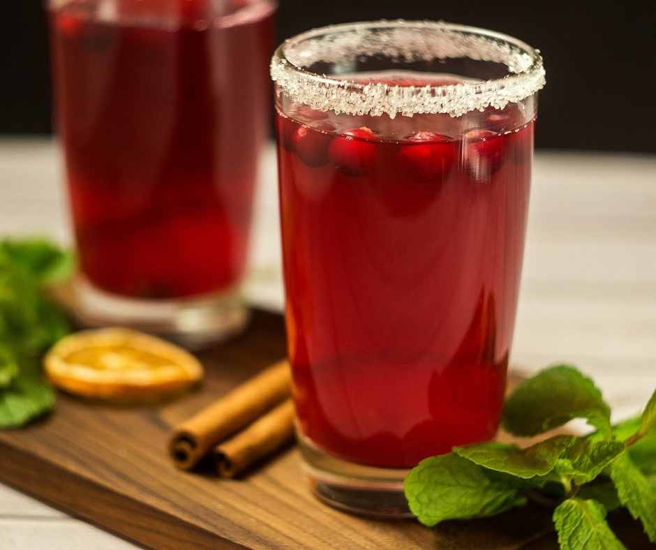 cranberry mimosas